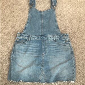 Paige Casual Blue Denim Overall mini dress size 32